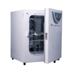 Labtron  Air Jacketed CO2 Incubator 80L ensures optimal in vitro growth. Features include 2 shelves, RT+5 to 50°C temperature range, PID controller with LCD, alarm functions, 0 to 20% CO2 range with ± 0.1% control resolution (IR sensor), and 90°C heat sterilization.
