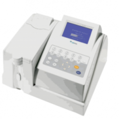 Labtron Semi-automatic Biochemistry Analyzer offers 100–5000 µl aspiration and 340-620 nm wavelengths. It features colorimetry and turbidimetry principles, halogen lamp lighting, 15,000 result storage, and easy operation with a 5-inch touchscreen and LIS support.