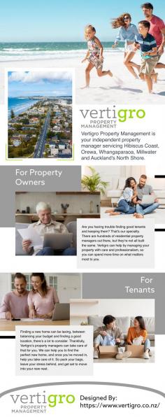 This Infographics is Designed by Vertigro Property Management.

We are an owner-operated independent property management company based in Red Beach. Our core mission is to make life easier for rental property owners, and to find happy, responsible tenants for their homes.

Effective management of a rental takes care, experience, and understanding of the processes involved to find the best tenants, carry out comprehensive inspections, check rental payments, follow up with tradespeople, and ensure the property meets all legislation to protect both the tenant and the owner.

Source: Professional Property Management Services