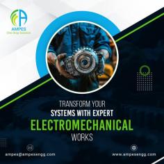 Transform your systems with our expert electromechanical works.
At Ampes, we ensure precision, reliability, and top-notch performance for all your industrial needs. Trust us to keep your operations running smoothly.For more expert services,
Visit our website: https://www.ampesengg.com/