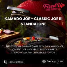 Discover the Kamado Joe - Classic Joe III Standalone, the ultimate BBQ grill for enthusiasts. This versatile grill excels in smoking, grilling, and baking, making it perfect for any outdoor cooking adventure· Enhance your experience with a range of BBQ grill accessories available at Fired Up BBQ· Elevate your culinary skills and impress your guests with this top-of-the-line smoker and grill combination· Experience flavour like never before with Kamado Joe! 

https://www.fired-up.co.uk/collections/grills-smokers