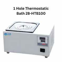 Lab Expo 1 Hole Thermostatic Bath offers a 3.3 L capacity with precise temperature control from 5 °C to 100 °C. Designed for durability and efficiency, it includes a corrosion-resistant sink, U-type heating, PID control, and safety features like an over-temperature alarm and short-circuit protection for reliable operation.