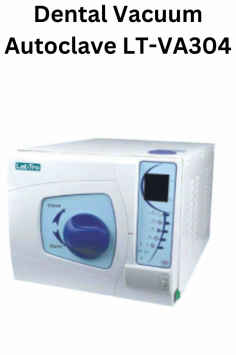 Labtro 23L Dental Autoclave features a high-efficiency vacuum system, alarm for water levels, and Euro Class B sterilizers with a 3-pulsating vacuum. Large LCD displays temp, pressure, and status for precise control. Quiet operation ensures quick, reliable disinfection.  Suitable for sterilizing unwrapped dishes, full and hollow dishes