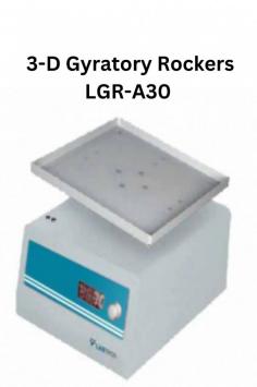 Labtron  3-D gyratory rocker offers smooth 3D motion with adjustable 3º-12º tilt, speed range 35-70rpm,  a 10 kg load capacity, and a 235x235 mm platform. Its compact design fits in incubators and refrigerators, making it ideal for precise, space-efficient lab work.
