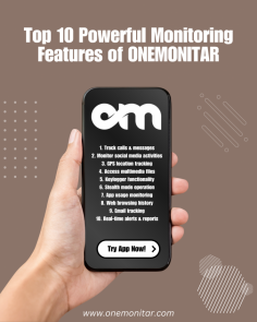 Top 10 Powerful Monitoring Features of ONEMONITAR

Looking for the most effective way to monitor phones discreetly? ONEMONITAR is the solution you've been searching for!

With Top 10 Monitoring Features, you can:

Track calls & messages
Monitor social media activities
GPS location tracking
Access multimedia files
Keylogger functionality
Stealth mode operation
App usage monitoring
Web browsing history
Email tracking
Real-time alerts & reports
Whether it's for employee monitoring, parental control, or keeping an eye on your loved ones, ONEMONITAR has you covered with 24/7 seamless surveillance!

Act now and ensure safety and productivity with ONEMONITAR – The Best Phone Spy App on the market!

Visit www.onemonitar.com to learn more and start today!

#phonespy