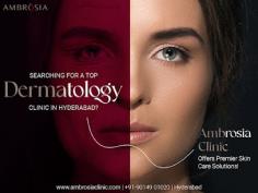 Searching for a top dermatology clinic in Hyderabad? Visit Ambrosia Clinic, where we prioritize your skin health and beauty. Our clinic is renowned for its comprehensive dermatological services, offering expert care for various skin conditions, including acne, pigmentation, and anti-aging treatments. Our experienced dermatologists utilize the latest technology and techniques to deliver personalized treatment plans tailored to your unique skin needs. We provide a warm and welcoming environment, ensuring that you feel comfortable and confident during your visit. Whether you’re looking for advanced laser therapies, skin rejuvenation, or expert advice on skincare, Ambrosia Clinic is your trusted destination. Our commitment to patient satisfaction and natural-looking results has made us a preferred choice for many in Hyderabad. Don’t wait any longer take the first step towards achieving healthier, radiant skin. Visit Ambrosia Clinic today or call at 090149 01020 and experience the difference.