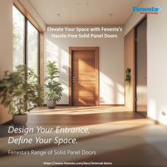 Fenesta's solid panel doors offer a sleek and modern solution for your space, providing durability and elegance in one package. Designed to eliminate the common challenges of traditional door making, these doors offer convenience and style, ensuring a long-lasting, premium finish that enhances the look of any room. Choose Fenesta's solid panel doors for a statement that combines aesthetic appeal with practical benefits, perfect for modern interiors. Visit https://www.fenesta.com/door/internal-doors