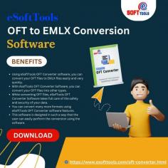 A good way to convert OFT files to EMLX files is using eSoftTools OFT Converter Software. The special thing about this OFT to EMLX file Conversion software is that it keeps your data completely safe. You can also convert OFT files into formats like PDF, OST, PST, HTML, and more. For complete information, check its free demo without any payment.