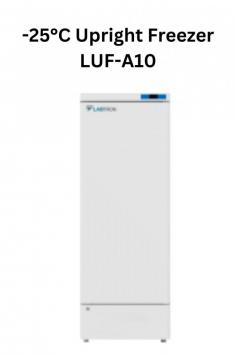 Labtron -25°C Upright Freezer with  270L is microprocessor-controlled with a -10 to -25°C range. It has a powder-coated exterior, aluminum interior, digital display, advanced alarm, turn-on delay, and keyboard lock. Efficient and reliable for secure storage.