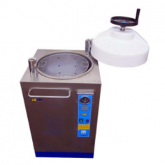 Labdex Vertical Autoclave features a 100L chamber with 0.23 MPa pressure and a temperature range of 100 to 134°C with a timer of 0 to 999 minutes. Made from SUS304 stainless steel, it includes PID control, an LCD display, and direct copper heating for reliability, along with automatic water feeding.