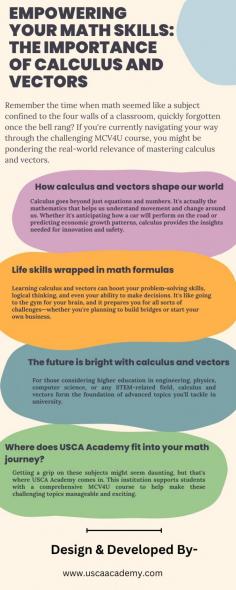 Empowering Your Math Skills: The Importance of Calculus and Vectors

Visit https://www.uscaacademy.com/mcv4u-calculus-and-vectors-grade-12/ for more information
