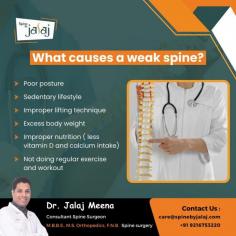 A weak spine can stem from various factors, including poor posture, lack of exercise, and muscle imbalances. Daily habits like slouching at your desk or skipping workouts can take a toll over time. Let’s prioritize our spinal health by staying active, maintaining good posture, and listening to our bodies! Your spine deserves the best!
