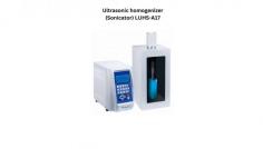 Labtron Ultrasonic Homogenizer (Sonicator) offers a disruption capacity of 500 to 5000 ml with ultrasonic power up to 2400 W. It features a large backlit LCD, microprocessor control, automatic frequency tracking, and precise timing with up to 0.1-second accuracy.