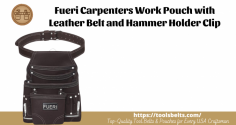 The Fueri Carpenters Work Pouch with Leather Belt and Hammer Holder Clip offers convenience and practicality for professionals. Its 10-pocket design provides space for all your tools, while the leather belt ensures comfort during long work hours. The hammer holder clip allows easy access to your hammer, making it a great choice for carpenters and builders. Its durable leather construction ensures it will last through heavy-duty jobs.