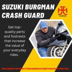 Upgrade your Suzuki Burgman with a durable Suzuki Burgman crash guard for enhanced safety. Designed for optimal protection against impacts and scrapes, it ensures rider safety while maintaining the scooter’s sleek look. A must-have for peace of mind!