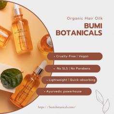 If you want organic hair oil in the UK, you need to visit Bumi Botanicals. We source only the highest-quality ingredients, which are meticulously considered and reviewed. We are passionate about sharing the intricate details of where our ingredients come from, why they were chosen, and what benefits they will bring you. We want to show you the inherent value of our product. Visit our website to learn more.

https://bumibotanicals.com/products/bumi-botanicals-hair-oil