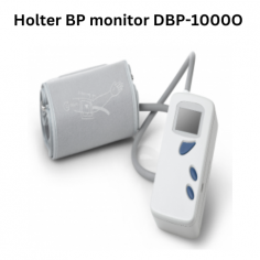  Medzer Holter BP Monitor is an ambulatory device with 24 hr recording, motion tolerance, and compensation. Unit measures NIBP SYS 40-260 mmHg, DIA 20 mmHg-210 mmHg, and PR 40-200 bpm range. Features an LCD display, stores 300 measurements, and uses clinical hypertension software for data analysis.