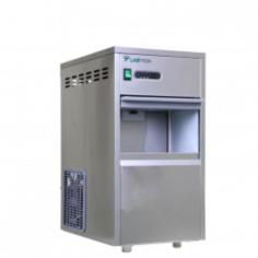 Labtron Flake Ice Maker is an automatic snowflake ice maker with a 20 kg/24h ice-making capacity and 10 kg storage. It features stainless steel housing, adjustable feet, a sliding access door, and a branded compressor with R290 refrigerant. Efficient air cooling produces ice from tap water.