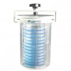 Anaerobic Jar LAJ-B20

Labtron Anaerobic Jar is a hermetic jar with a 25 R petri-dish holder, made of PMMA material for a smooth surface and airtight performance. It achieves anaerobic conditions in 4 hours, holds 12 dishes 90-100 mm and features a colored stainless-steel clamp with electro-static painting, providing shock resistance and durability for experimental management.