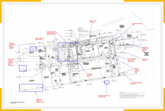 Get the completed Redline markup drawings in a range of formats with the mark-ups provided as a scanned image, hard copy drawing or Adobe document.