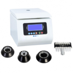 Labnics High-Speed Micro Centrifuge offers 27800×g max RCF, 18500 rpm and a 12×5ml capacity with ±50 r/min speed accuracy. Features a low-noise centrifuge with easy rotor loading and fixation. The unit can store up to 10 different programs and has an interlocking top lid that maintains balance.