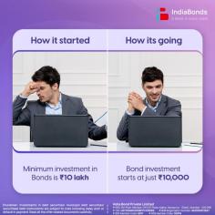 Invest in bonds for just ₹10,000 with IndiaBonds.

The bond investment landscape has transformed, moving from a min. investment of ₹10 lakhs to now offering opportunities starting at just ₹10,000. Invest now at IndiaBonds.
https://www.indiabonds.com/