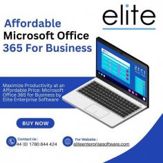 Elite Enterprise Software offers Affordable Microsoft Office 365 For Business solutions tailored for businesses of all sizes. Our plans provide access to essential productivity tools, including Word, Excel, PowerPoint, and Teams, empowering your workforce to collaborate seamlessly and enhance efficiency. With flexible pricing options and reliable customer support, Elite Enterprise Software ensures that your business can leverage the full potential of Office 365 without breaking the bank. Transform your team's productivity with our cost-effective solutions today!