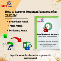  Have you recover forgotten the password of your XlSX file and want to recover it, then our eSoftTools Excel Password Recovery can recover your Xlsx file password and that too in a simple way. Our software provides 3 methods, Brute Force Attack, Dictionary Attack and Last Mask Attack, through which you can recover your password in few minutes with fast algorithm and choose the recovery method. It recovers password of all types of files like Excel, Access, Workbook, and other files.
MORE INFO;- https://www.esofttools.com/excel-password-recovery.html