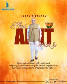 Celebrate Amit Shah's birthday with FREE professional designs! Download Happy Birthday Amit Shah posters, images, and photos from Brands.live. Simplify your campaigns with easy-to-create Amit Shah Birthday Posters. Marketing Aasaan Hai—Just Tap, Design, and Share with Brands.live! Perfect for social media and promotions

#AmitShah #AmitShahPhoto #AmitShahImages #HappyBirthdayAmitShah #AmitShahBirthday #AmitShahBirthdayPosters #AmitShahCelebration #AmitShahBday #AmitShahBirthdayWishes #AmitShahBdayPost #AmitShahLeader #AmitShahPics #AmitShahBirthdayEvent #AmitShahTribute #AmitShahSupporters