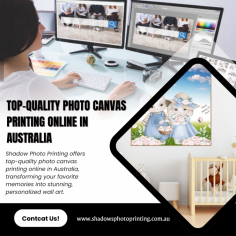 Looking for premium photo canvas prints? Shadow Photo Printing offers top-quality photo canvas printing online in Australia, delivering vibrant and durable prints that bring your memories to life. Our expert craftsmanship ensures sharp details and stunning colors, perfect for decorating your home or gifting loved ones. With easy online ordering and fast shipping, transforming your photos into beautiful canvas art has never been simpler. Capture your moments with Shadow Photo Printing today!