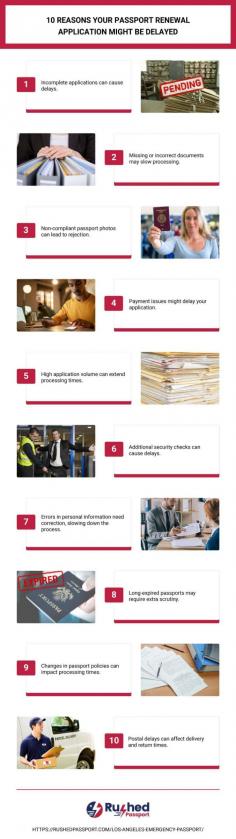 If you are in the process of preparing for an abrupt last-minute trip abroad or your travel plans have just changed, an expediting service can turn things around for you. By getting an emergency passport renewal in Los Angeles, you do not have to wait for hours in lines at the airport not knowing whether you shall be able to travel at all.  To know more read this infographic:- https://rushedpassport.com/passport-renewal-application/