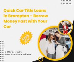 Get fast cash with Car Title Loans Brampton from Fast Canada Cash. Use your car as collateral to borrow money quickly, with no credit check required. Whether you’re dealing with an emergency or need extra funds, we offer a simple, hassle-free process and flexible repayment options. With Fast Canada Cash, you can count on fast approval and reliable service. Apply today for a Car Title Loan in Brampton and get the money you need without the wait.
