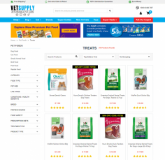 Explore our wide range of delicious and nutritious pet treats for dogs and cats at VetSupply. Our selection includes natural, healthy options that your pets will love. Shop now for the best deals on pet treats and give your furry friends a tasty reward!