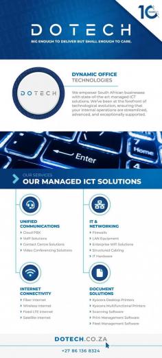 This Infographics is Designed Dynamic Office Technologies t/a DO TECH.

Welcome to DO TECH, where we empower you as South African businesses with state-of-the-art managed ICT solutions. For the last decade, we’ve been at the forefront of technological evolution, ensuring that your internal operations are streamlined, advanced, and exceptionally supported.

With DO TECH, you’re not just getting a service provider, you’re gaining a partner committed to maximising your productivity. Our comprehensive approach to office technology management means that every aspect of your technological infrastructure is in expert hands, leaving you to concentrate on growing and succeeding in your business endeavors.

Source: Cloud Based PBX