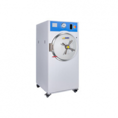 Labdex Horizontal Autoclave is a 450L fully automatic sterilizer with PLC control, a touch screen, and a 0.22 µm HEPA filter. Made of stainless steel 304, it operates at 105-138°C, max pressure 0.23 MPa, with 0-99 min sterilization/drying times and automatic fault detection.