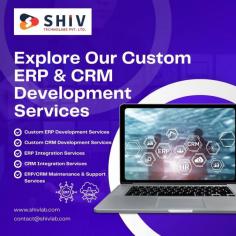 Shiv Technolabs provides expert ERP and CRM development services designed to meet your business needs. Our offerings include:
- Custom ERP Development Services
- Custom CRM Development Services
- ERP Integration Services
- CRM Integration Services
- ERP/CRM Maintenance & Support Services
With a focus on advanced tools like automation and cloud-based systems, we offer tailored solutions for businesses of all sizes.