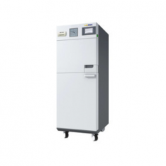 Labdex Horizontal Laboratory Autoclave, with a 180L capacity, operates at 0.26 MPa pressure and a temperature range of 105°C to 138°C. It boasts a touch screen, built-in printer, and fully automatic sterilization, drying, alarm system, and safety features, ensuring reliable lab use.