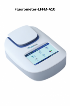 Labtron Fluorometer, featuring 460 ± 20 nm and 625 ± 20 nm excitation filters, measures dsDNA concentrations with a sensitivity of 0.5 ng/µl. Designed with a 4.3-inch touchscreen, it enables easy DNA, RNA, and protein measurement in just 3 seconds and includes a PCR tube adapter.