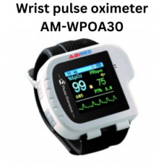 Abimed wrist pulse oximeters provide accurate SpO2 and pulse rate readings with ease. Its ergonomic wristband design ensures comfort and convenience, while the clear display shows real-time data for effective monitoring of blood oxygen levels and heart rate.