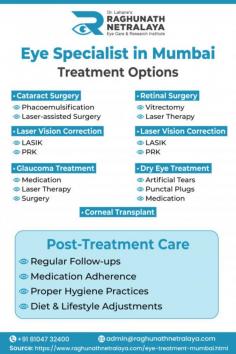 Your vision is precious, and entrusting it to the right eye care provider is crucial. At Raghunath Netralaya, our team of experienced and skilled eye specialists is dedicated to providing advanced eye treatment solutions tailored to your needs. Contact us today to schedule an appointment and experience the highest standard of eye care in Mumbai. Visit more information -https://www.raghunathnetralaya.com/eye-treatment-mumbai.html