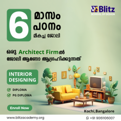 Discover the endless possibilities of interior design and turn your passion into a career with our comprehensive Interior Designing course in Kochi. Sign up today!.