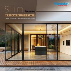 Upgrade your space with Fenesta Aluminium Doors, designed for breathtaking panoramic views and modern elegance. These doors combine sleek aesthetics with superior functionality, offering long-lasting durability and effortless operation. Perfect for enhancing natural light and adding a touch of sophistication to any room, Fenesta Aluminium Doors are the ideal choice for homeowners seeking both style and performance. Visit https://www.fenesta.com/door/aluminium-doors