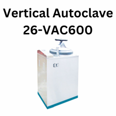 LabExpo Vertical Autoclave features a hand-wheel design for easy door operation and a self-inflating seal to prevent leakage. It offers a 50L capacity, digital display, 0.22 µm bacteria filter, 3-pulse vacuum system, and stainless steel body, making it ideal for R&D, clinical, and pharmaceutical sterilization needs.