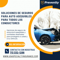 Opciones de seguro de automóvil asequibles y confiables diseñadas para protegerlo a usted y a su vehículo. Obtenga una cobertura integral que se ajuste a sus necesidades y presupuesto con USA Specialty Insurance.