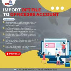 Download eSoftTools OFT Converter software and find the best solution to open, convert, and migrate OFT files to Office 365. With its tool, it becomes very easy to open OFT files in Office 365 and easily convert any file. eSofttools ensures that your data will remain safe during conversion. If you face any problem, connect with customer digital chat 24/7. Also, use the software with its free demo edition and get the best results for conversion without any charges.
