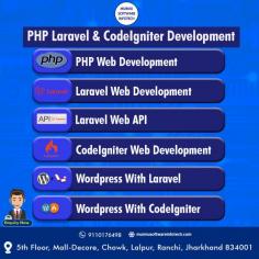 Murmu Software Infotech provides comprehensive PHP development services specializing in two of the most popular PHP frameworks, Laravel and CodeIgniter. Our expert development team ensures scalable, secure, and high-performance web applications tailored to meet your business needs. From startups to enterprises, we offer a full suite of services that includes development, customization, and ongoing support.