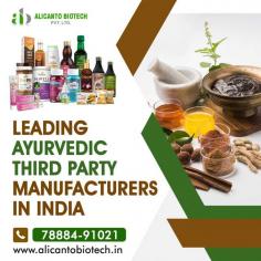 https://www.alicantobiotech.in/leading-ayurvedic-third-party-manufacturers-in-india/
Alicanto Biotech stands as one of the leading Ayurvedic third party manufacturers in India, delivering premium-quality herbal products that blend traditional Ayurveda with modern innovation. With state-of-the-art manufacturing facilities and strict quality standards, we specialize in producing a wide range of Ayurvedic medicines, herbal supplements, and wellness products. 