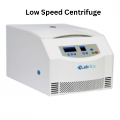 Labnics Low Speed Centrifuge offers tabletop design with memory for precision. It operates at a maximum speed of 4000 revolutions per minute, generating a relative centrifugal force of up to 3830 times gravity. It is equipped with a swing rotor, capable of holding a maximum capacity of 4 Babcock tubes.