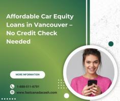 Need cash quickly? Fast Canada Cash offers affordable car equity loans Vancouver with no credit check needed! Use the equity in your vehicle to borrow the funds you need, with fast approval and flexible terms. Get cash on the same day and keep driving your car while you repay. For fast, reliable service, choose Car Equity Loans Vancouver with Fast Canada Cash. Don’t wait—get started today!