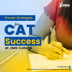 Explore JIMS Rohini's trusted strategies to excel in the CAT exam. Learn how to approach CAT preparation with targeted techniques, structured routines, and effective practice to enhance your strengths and address weak areas. For those aiming for top business schools, these strategies offer a pathway to success.